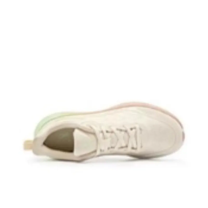 QIAODAN Streamer Cushioning Coverage Rebound Low Top Running Shoes Women's Beige Green-3
