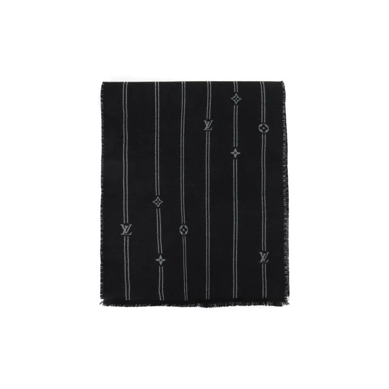 LOUIS VUITTON Knit Scarves Men's Black-1