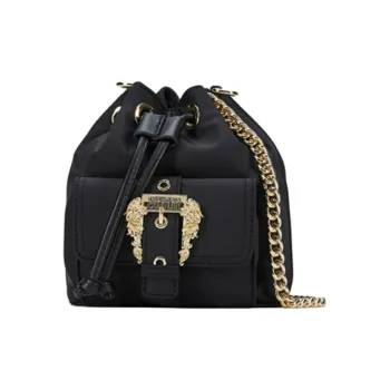 FANSIZHE Jeans Couture Fabric Shoulder Bag Women's Black