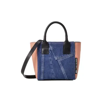 DIESEL Denim Patchwork Tote Bag Shopping Bag Shoulder Bag Crossbody Bag Handbag Extra Small Women's Blue