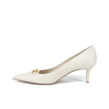 Valentino Vlogo Slim Heel High Heels 6cm Women's Ivory White