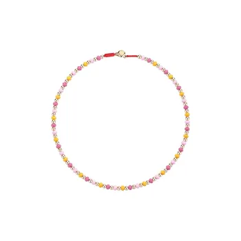 Social Talent Multicolor Enamel Copper Buckle Necklaces Women's