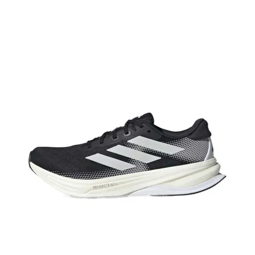 Adidas SUPERNOVA SOLUTION 2 Slip Resistant Low Top Running Shoes Men's Black White