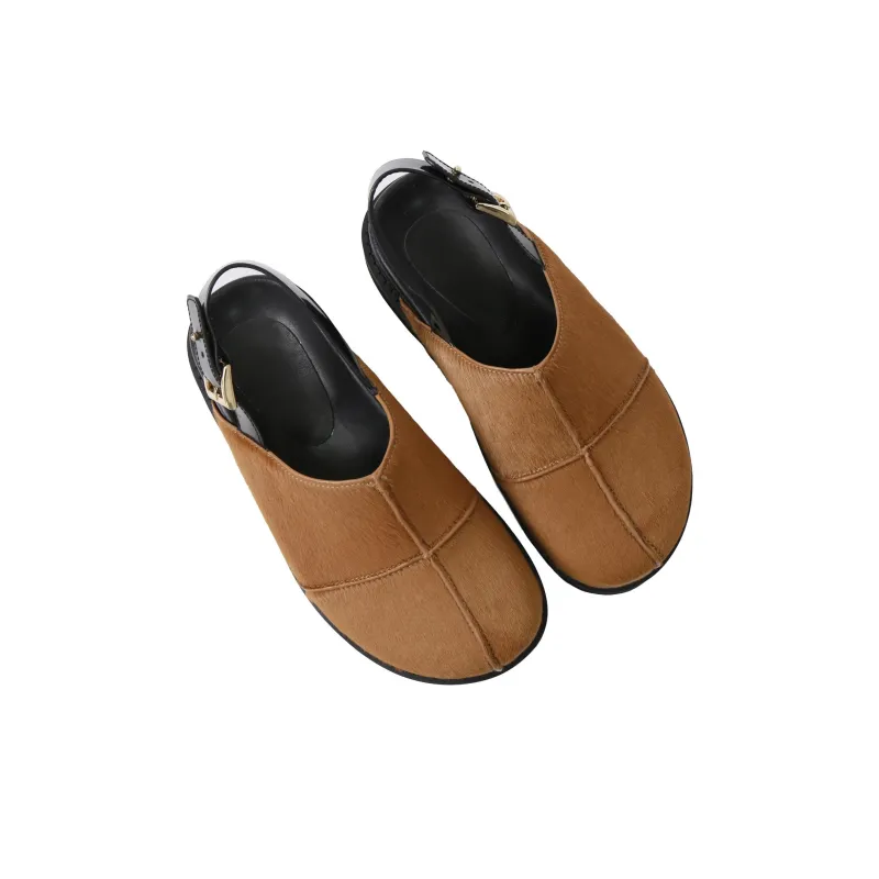 Turns By Turns Rubber Sole Abrasion Resistant Slip Resistant Closed Toe Slippers Unisex Orange Red-3