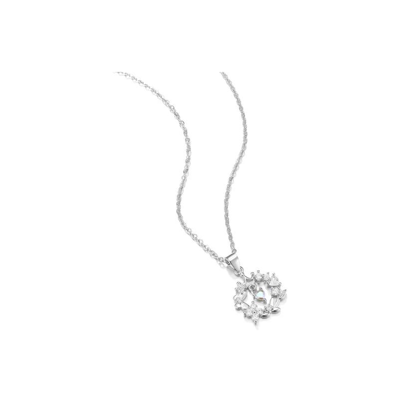 Clect Synthetic Cubic Zirconia Necklaces Women's-2