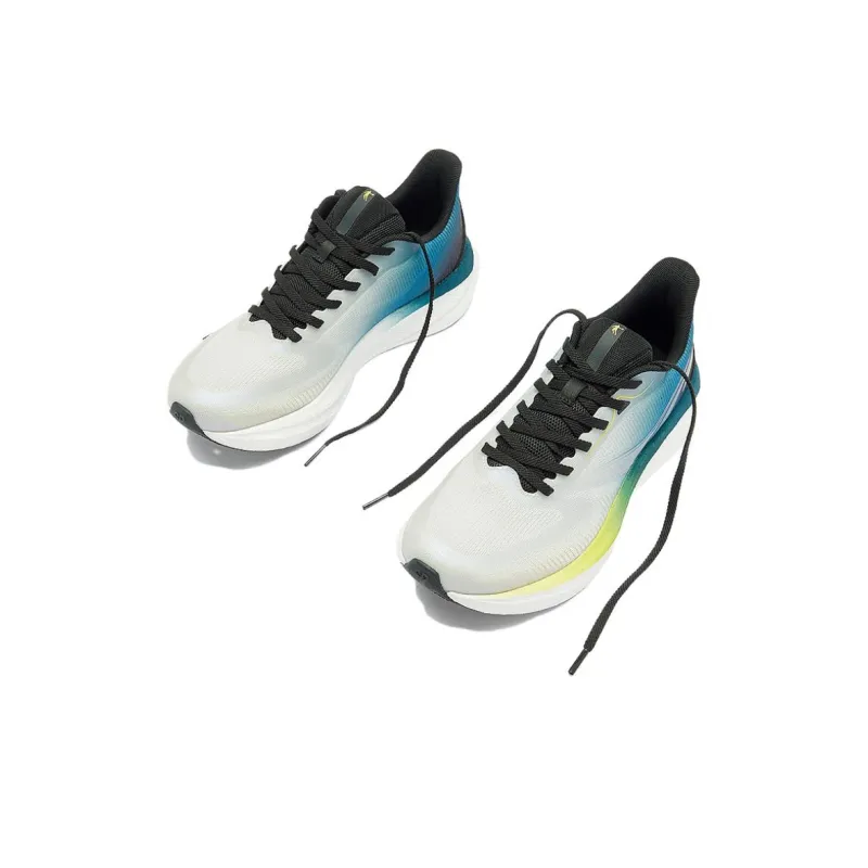 QIAODAN Cushioning Wear Resistant Rebound Low Top Casual Sprint Running Shoes Men's Gray Blue-2