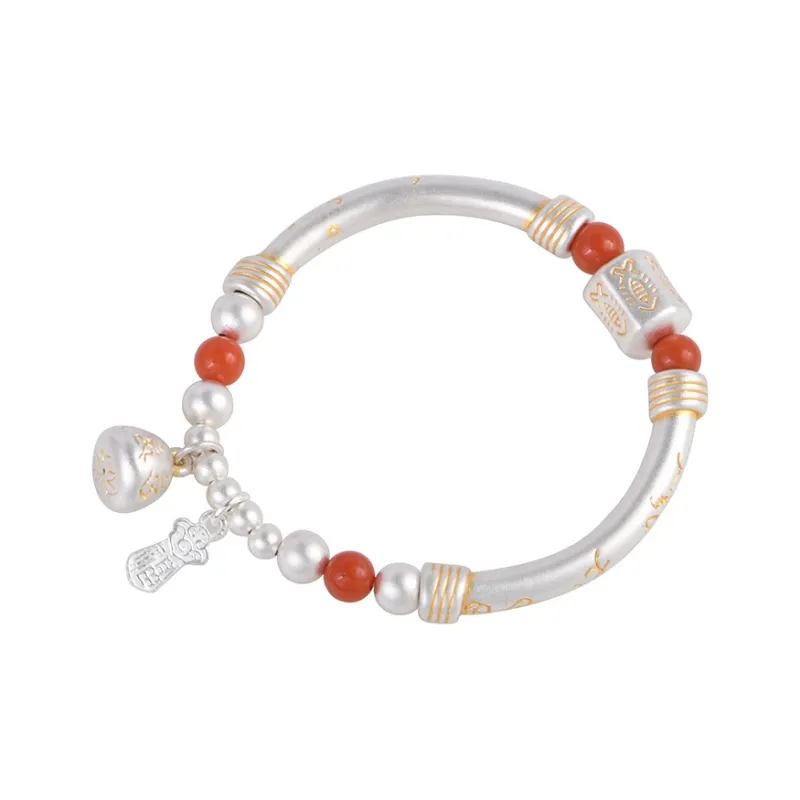 JINLUWANG 999 Fine Silver Bracelets Unisex-0
