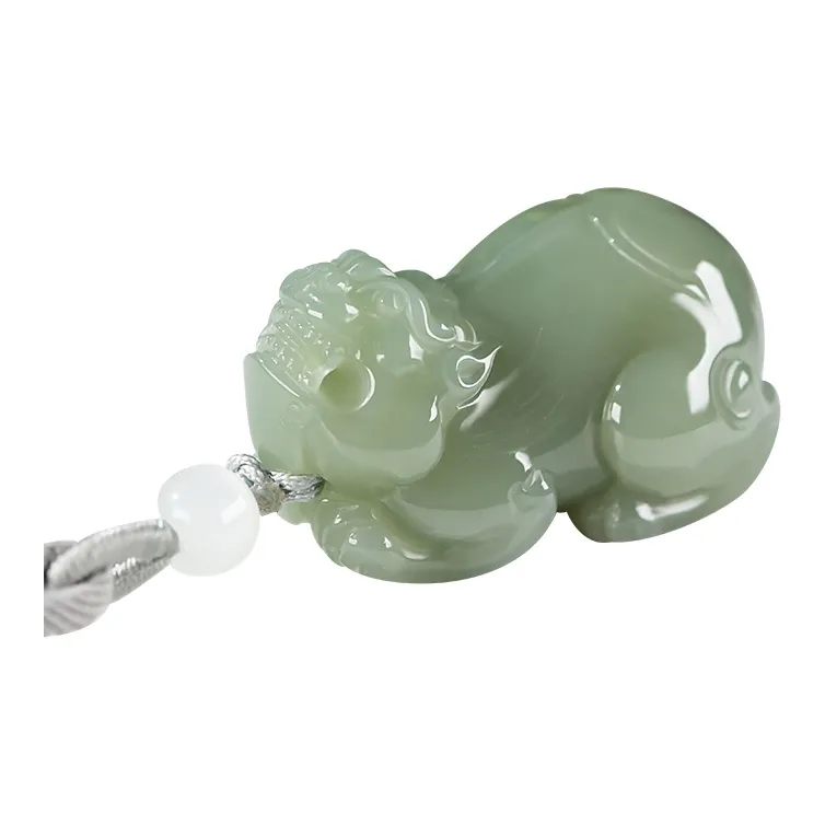KUNYUYAO Hetian Jade Pendants Green Jade Unisex-8