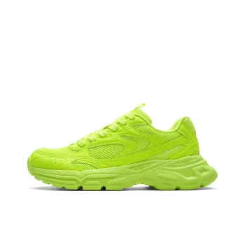 Kappa Back to Back Anti Slip Wear Resistant Low Top Chunky Sneakers Unisex Neon Bright Yellow