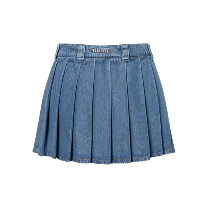 MIU MIU Low Rise Pleated Skirt-1