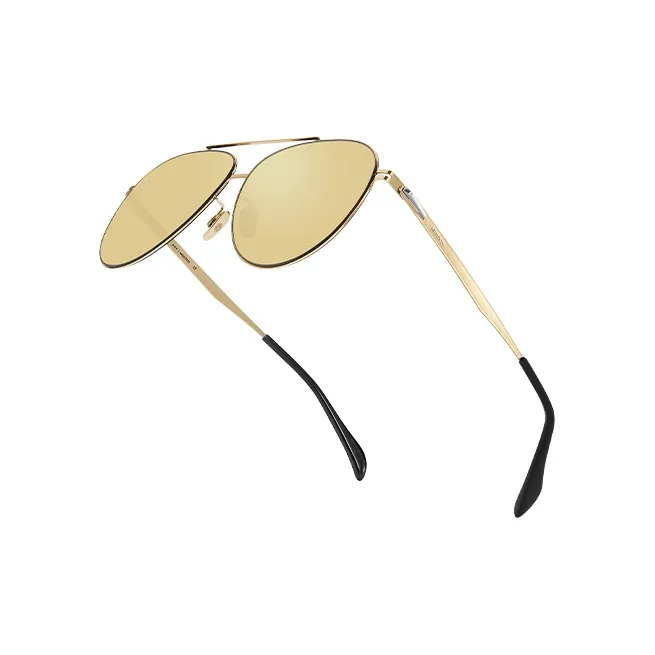 MUJOSH To The Series Of Things Plate And Metal Aviator Trendy And Cool Driving Exclusive Sunglasses Unisex-4