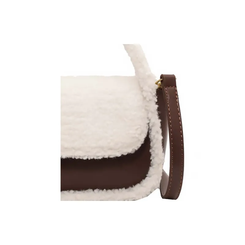 Meow In The Grass PU One Shoulder Handbag Women's Coffee-4