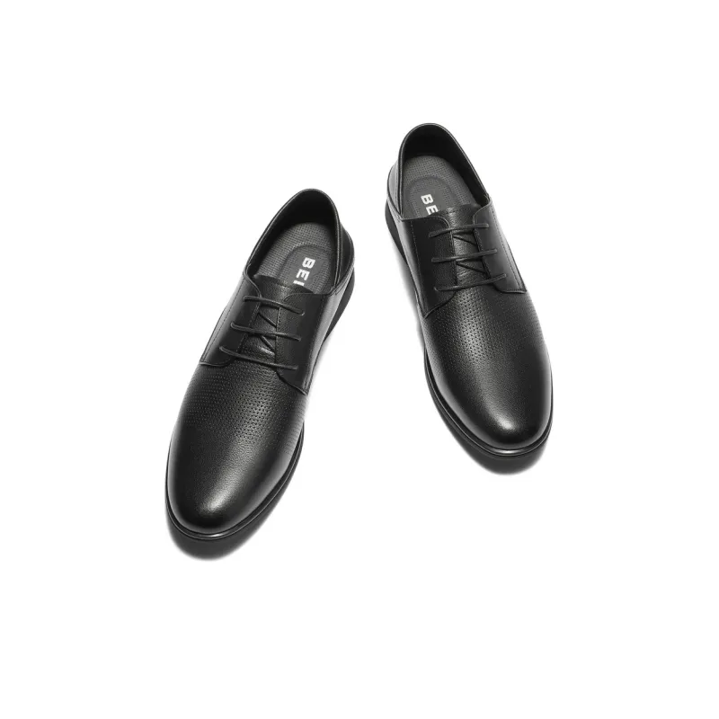 BELLE Dress Shoes Men Low Top Black-4