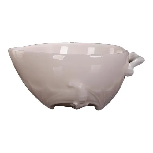 Yin Society Child's Red Fortune And Longevity Cup High-End Chinese Style Household White Porcelain Tea Cup 80ml