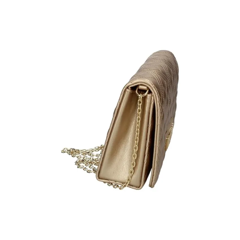 LOVE MOSCHINO Artificial Leather Envelope Bag One Shoulder Crossbody Clutches Women's Gold-3