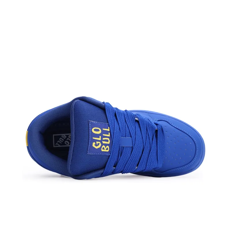 GLO BULL Skateboard Shoes Unisex Low Top Royal Blue Yellow-3