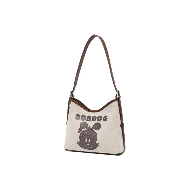 BOBDOG Canvas Crossbody Women's Bag Vintage Fashion Classic Cartoon Shoulder Bag Women's Gray & Brown-4
