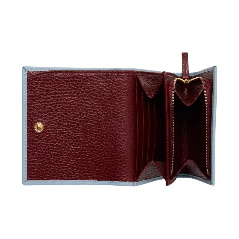 GUCCI Leather Wallet Medium Size Women's Light Blue-4