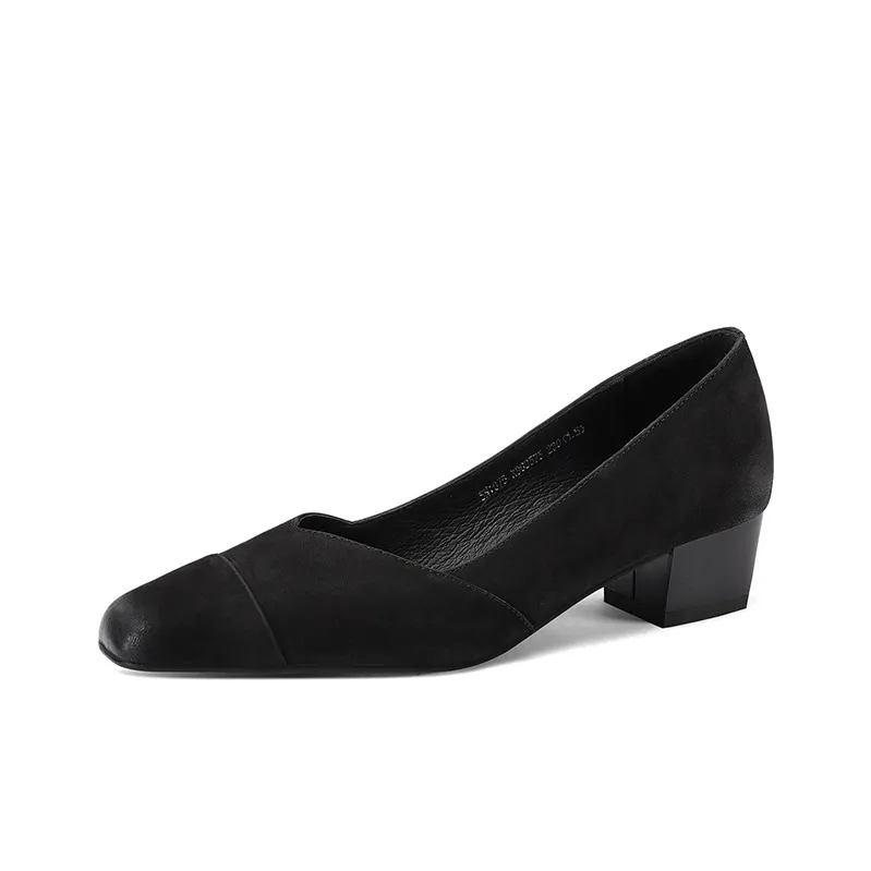 XICUNMINGWU High Heels Women's Black/Caramel-8