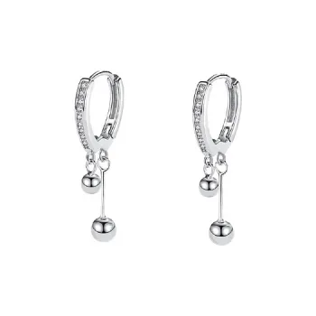 BAIJUAN S925 Silver Earrings Women's