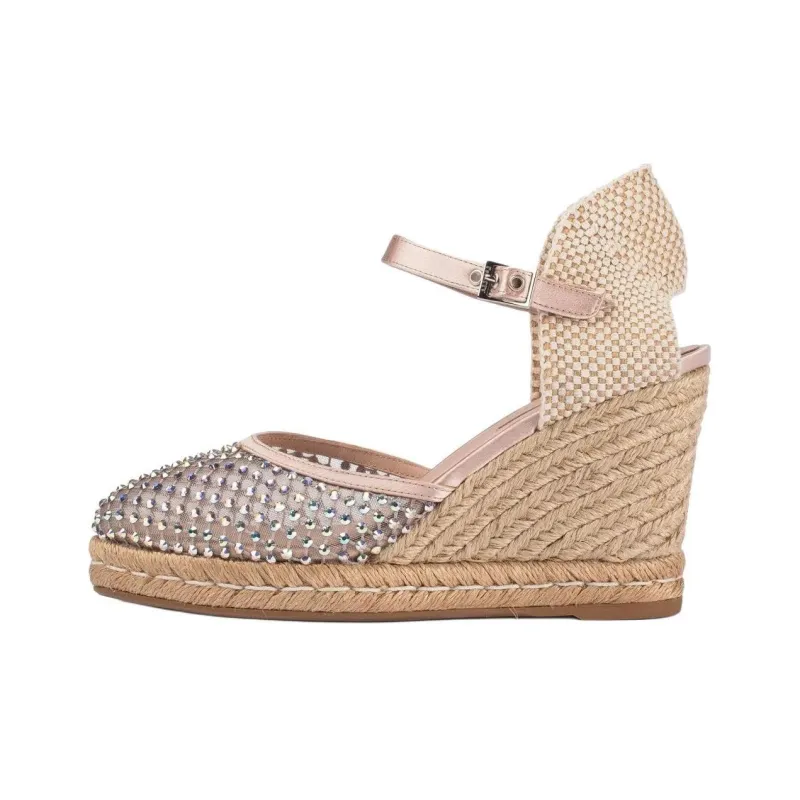 Le Silla Gilda Wedge Heel High Heels 10cm Women's Beige-0