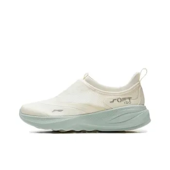 LiNing SOFT GO 2 Cushioned Slip Resistant Breathable Lightweight Low Top Casual Shoes Women's Ecru