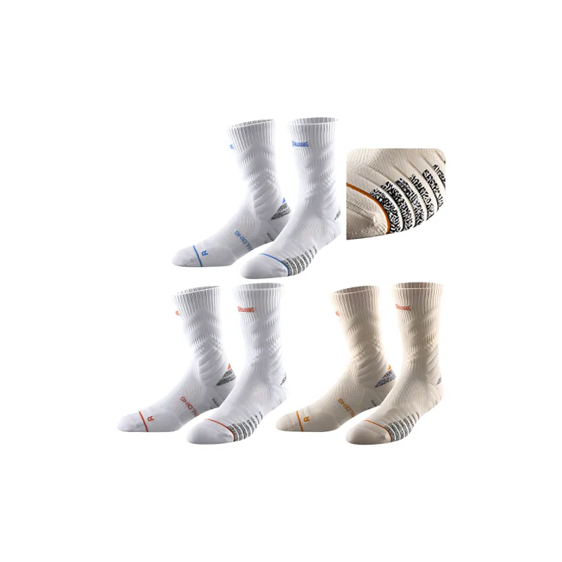 SPALDING Professional Basketball Socks Trendy Versatile Warm Elite Socks Comprehensive Training Unisex 3 Pack-14