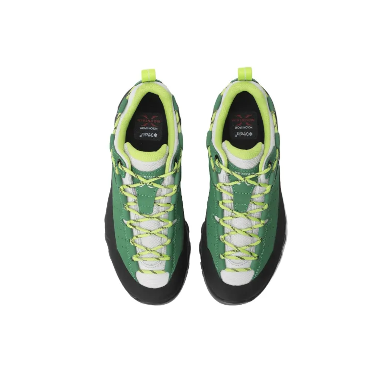 KOLON SPORT MOUNTAIN X '811' Anti Slip Wear Resistant Low Top Trekking Shoes Unisex Green Black-3