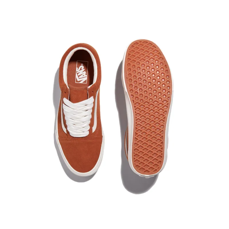 Vans Old Skool Anti Slip Wear Resistant Low Top Skateboard Shoes Unisex Brown-3