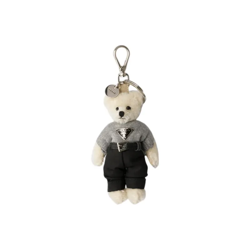 PRADA Enamel, Metal Pendants Men's White-0