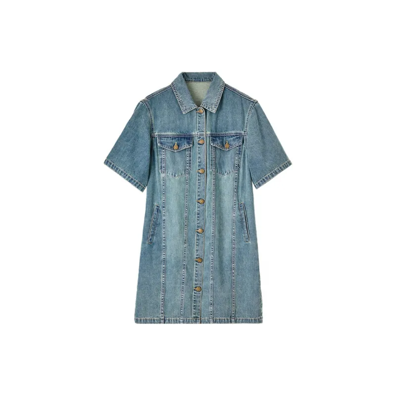 SENTUBILA Short Sleeved Dresses Women's Morocco Blue-6