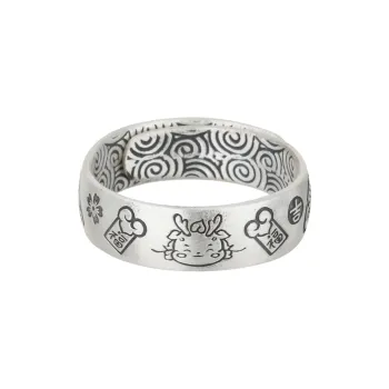 CHIC ZONE 999 Fine Silver Rings Unisex