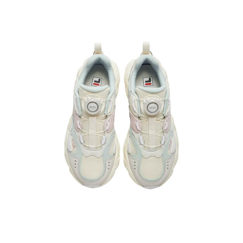 FILA KIDS BOA Kids' Running Shoes Milk White/Rain Mist Gray Unisex-3