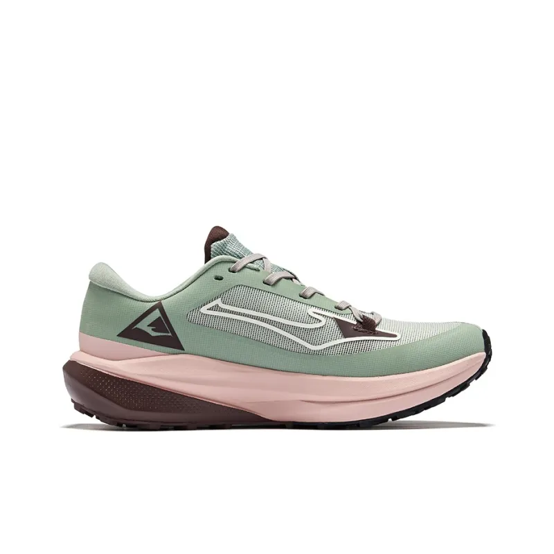 Erke Boundless Cushioning Coverage Lightweight Slip Resistant Low Top Trail Running Shoes Women's Cypress Wave Coffee-1