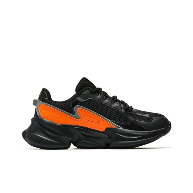 QIAODAN Low Top Running Shoes Men's Black Orange-1