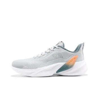 361° Cushioning Anti Slip And Wear Resistant Low Top Casual Sprint Running Shoes Men's Gray White