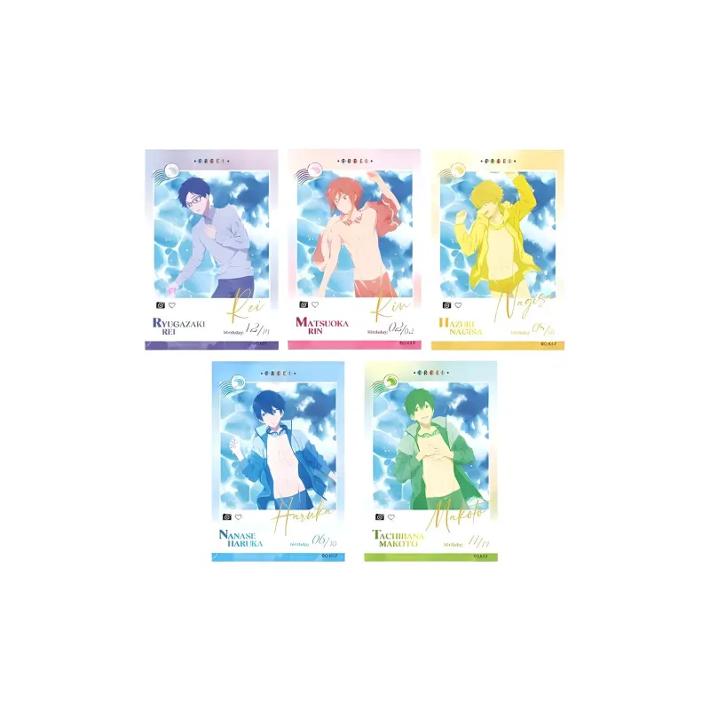 MOUXUYY Shingo Rin Makoto Tachibana And Seven Sora Laser Gold Foil Photo Cards-4
