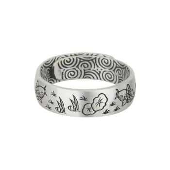 CHIC ZONE 999 Fine Silver Rings Unisex