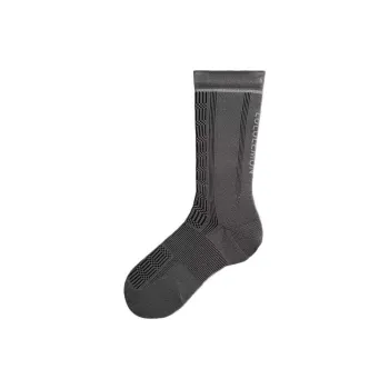Lululemon Power Stride PerformaHeel Mid Calf Socks Men's 1 Pack Gray/Black/Silver Waterdrop