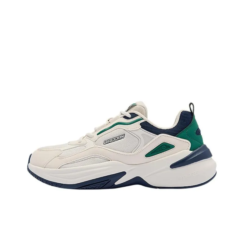 QIAODAN Starry Sea Lite Anti Slip Wear Resistant Low Top Casual Shoes Men's White Blue Green-0