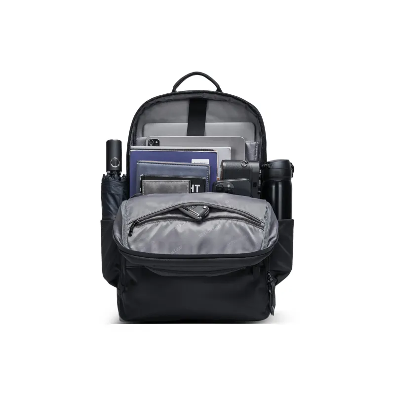 SEPTWOLVES Fabric Backpack Laptop Bag For Students, Abrasion Resistant And Water Repellent, QPL Regular Unisex Black-3