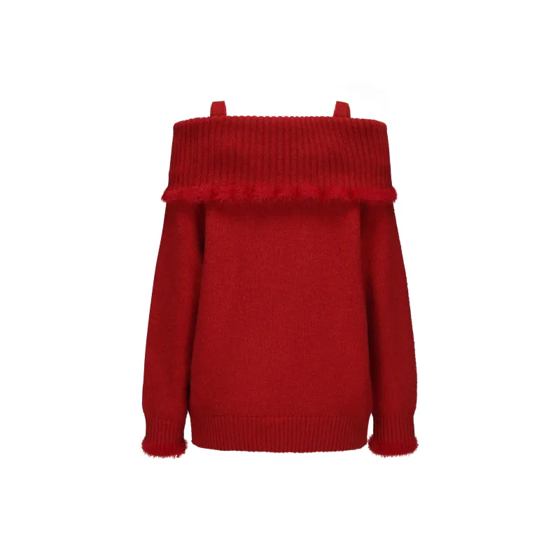 CHIWAWAMEME Knitwear Women's Cherry Red-1