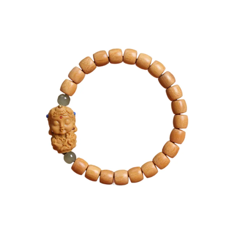The Years Are Quiet Barbie Sandalwood Wooden Bracelets Unisex-0