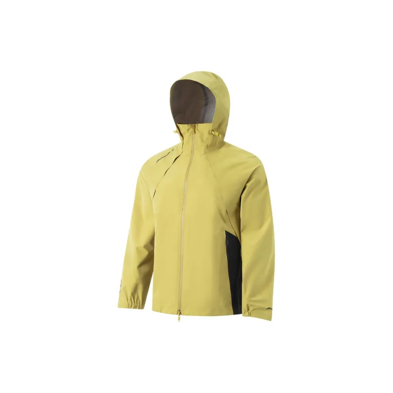 LiNing CF Tracing Windproof And Rainproof Single Layer Windbreaker Jacket Men's Mixed Yellow-2