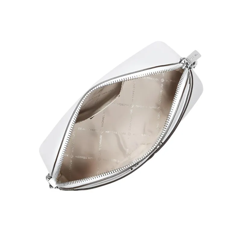 MICHAEL KORS Jet Set Travel Saffiano Leather Shoulder Bag Crossbody Bag Medium Size Women's White-1