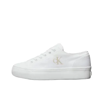 CKJ CALVIN KLEIN JEANS Low Top Canvas Shoes Women's White