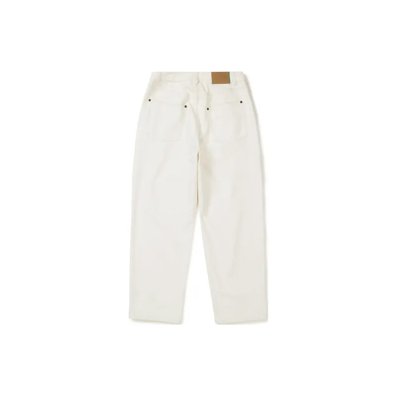 Mmlg SS25 Casual Pants Unisex Gray White-1