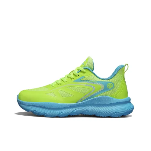 Warrior Wear Resistant Lightweight Height Increasing Low Top Long Distance Running Running Shoes Men's Yellow Blue