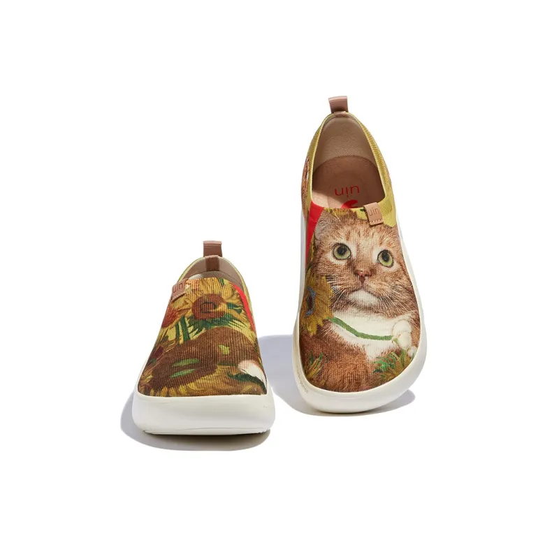 U.IN Painted Travel Shoes With Fat Cat Artistic Collaboration Collection Low-Top Casual Shoes Unisex-12