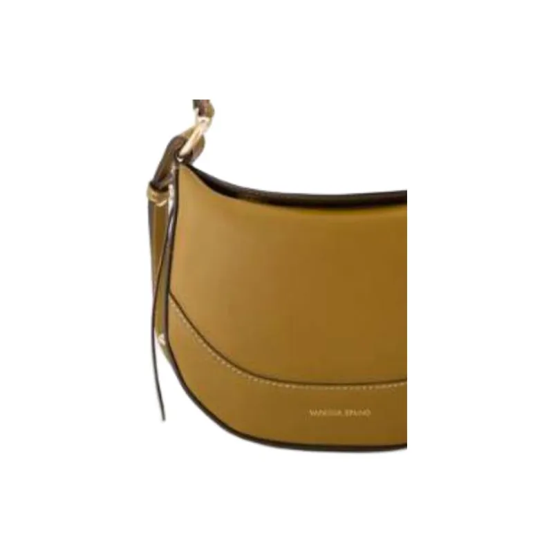 Vanessa Bruno Cow Leather Shoulder Bag, Crossbody Bag, Handbag Women's Ginger Yellow-5